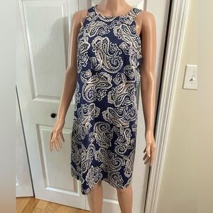 Loft paisley dress, sleeveless. 100% cotton
